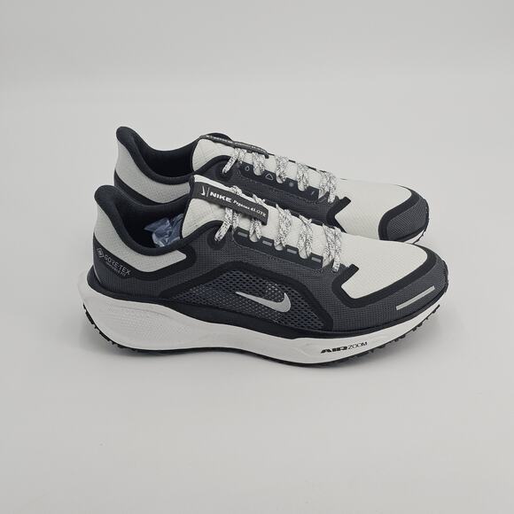 Nike Womens 8 Air Zoom Pegasus 41 GORE-TEX road running shoe Black White Gray - Picture 3 of 14